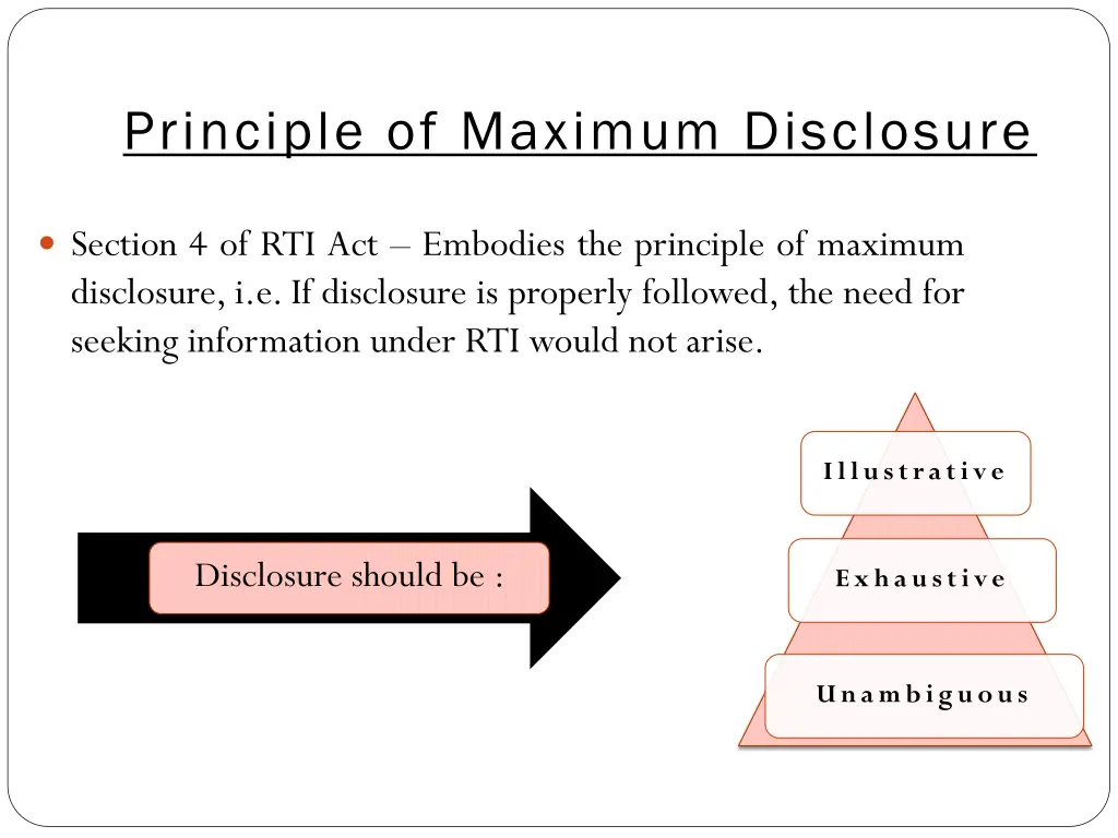 principle of maximum disclosure