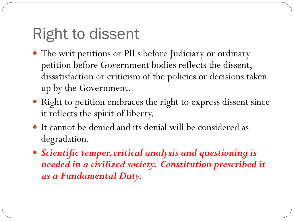 right to dissent