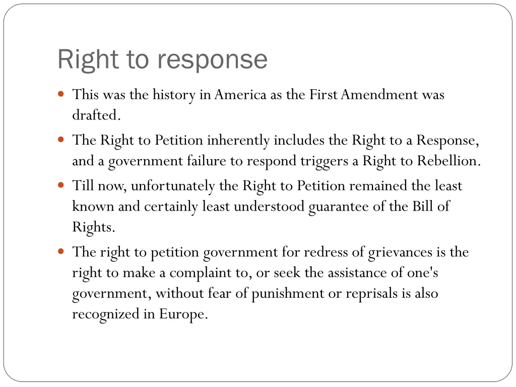 right to response