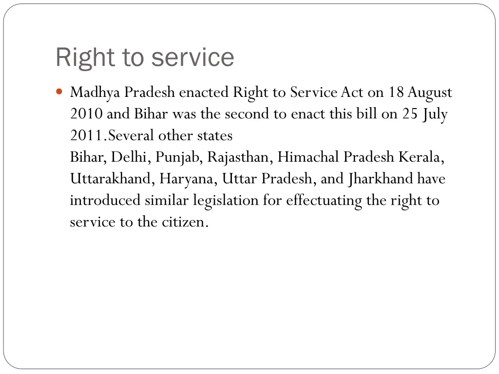 right to service