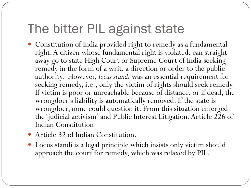 the bitter pil against state