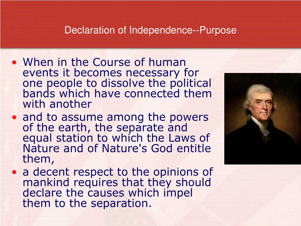 declaration of independence purpose