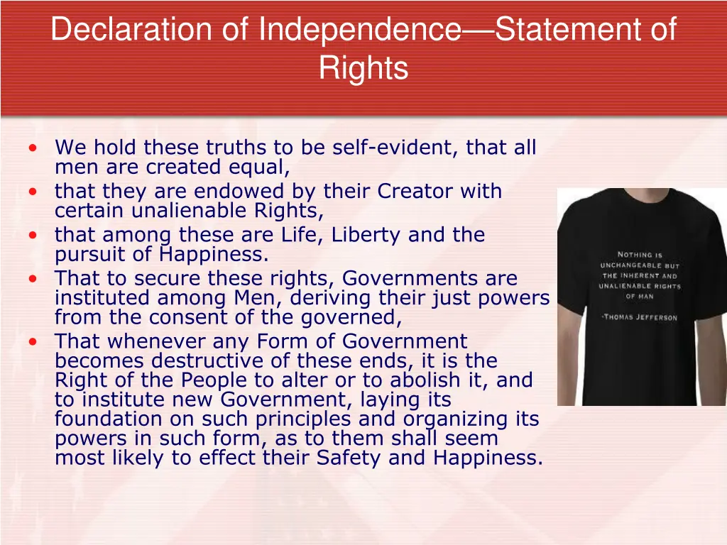 declaration of independence statement of rights