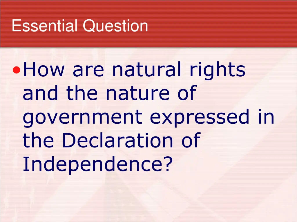 essential question