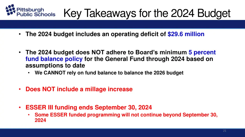 key takeaways for the 2024 budget