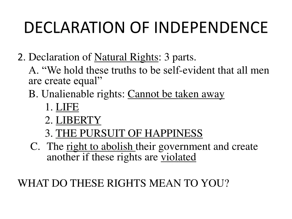 declaration of independence