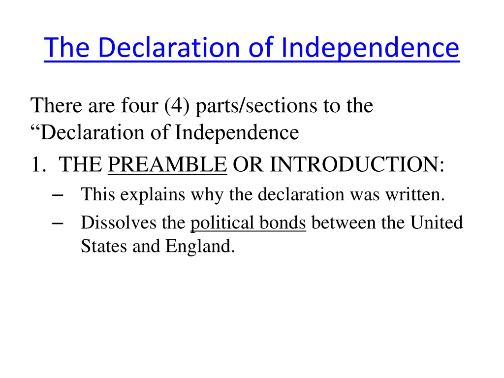 the declaration of independence