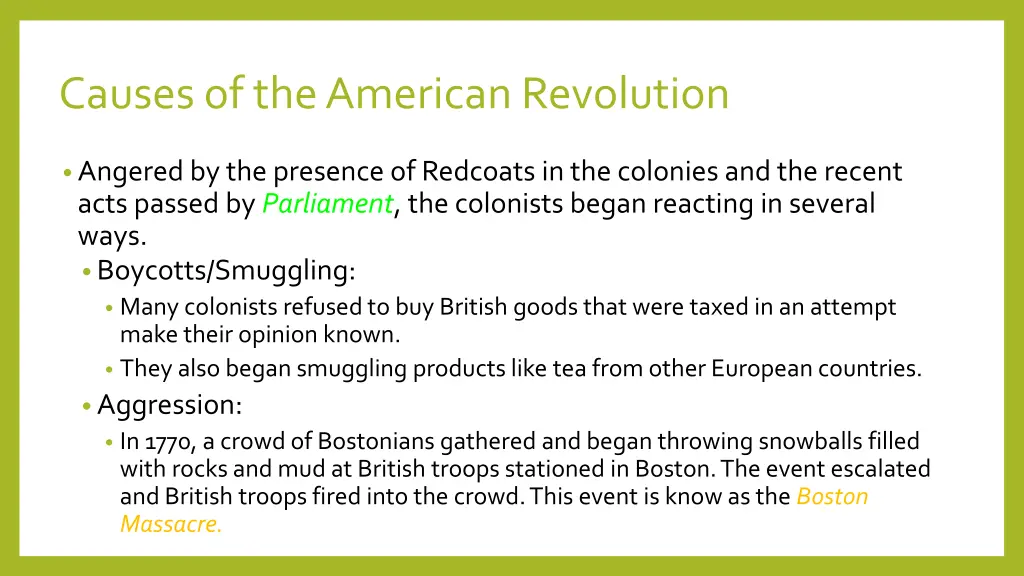 causes of the american revolution 4