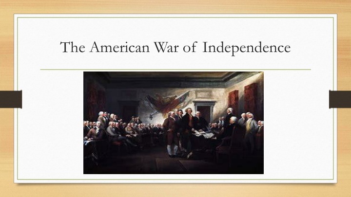 the american war of independence