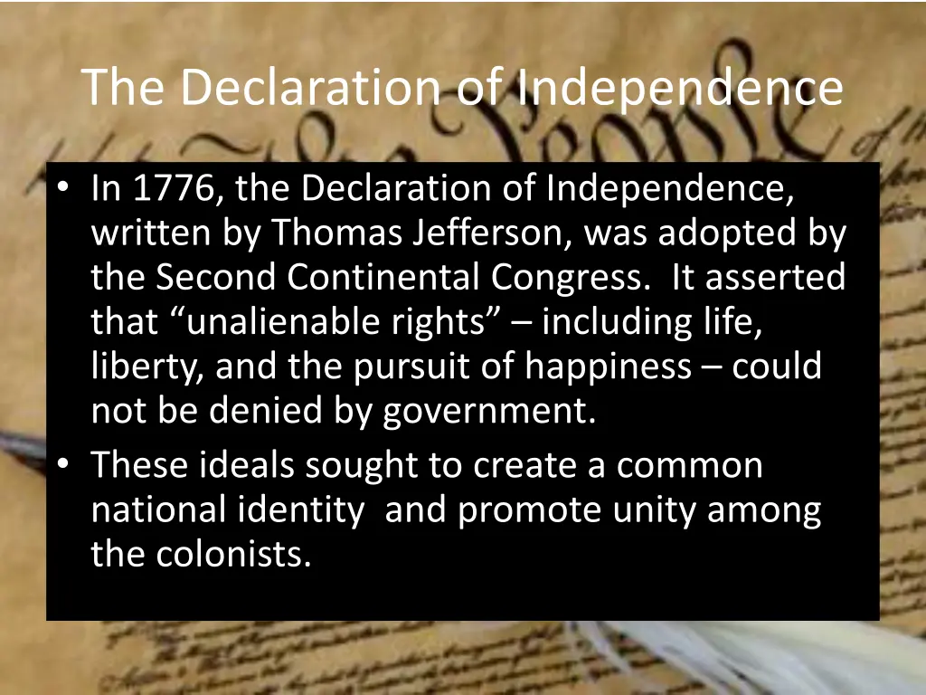 the declaration of independence