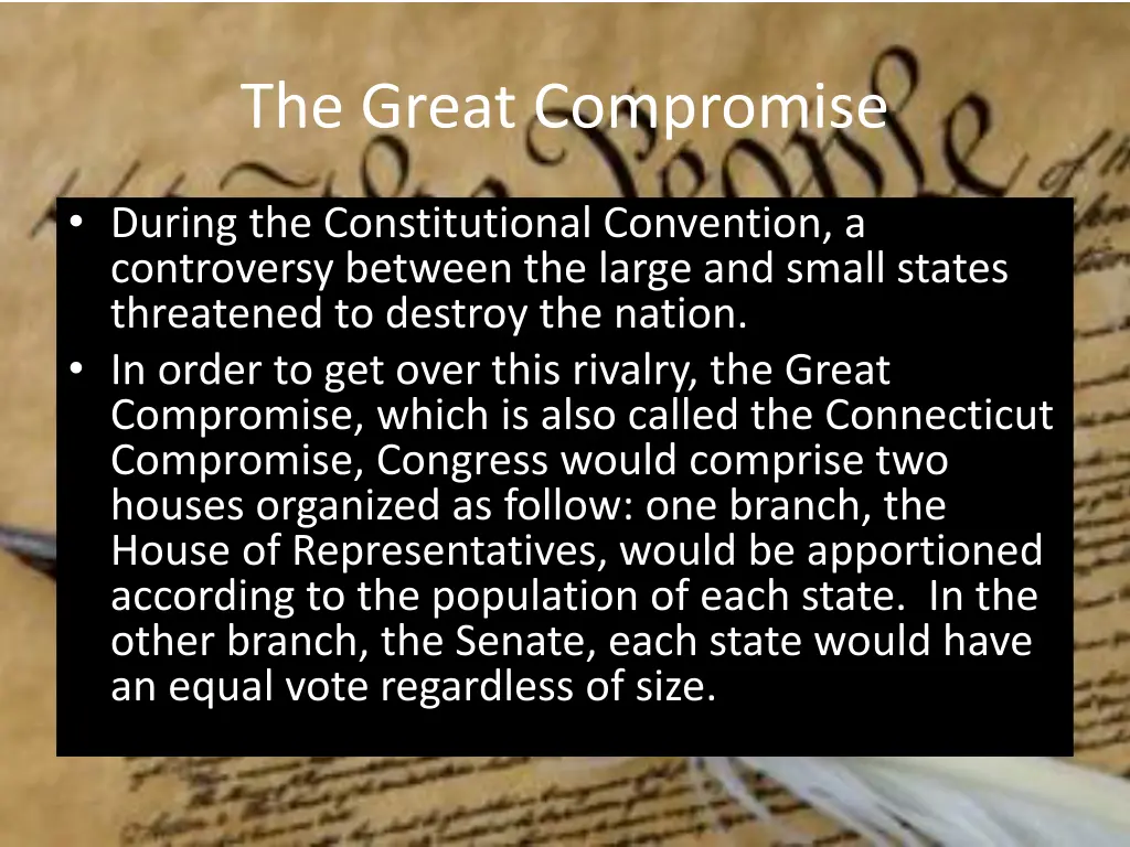 the great compromise