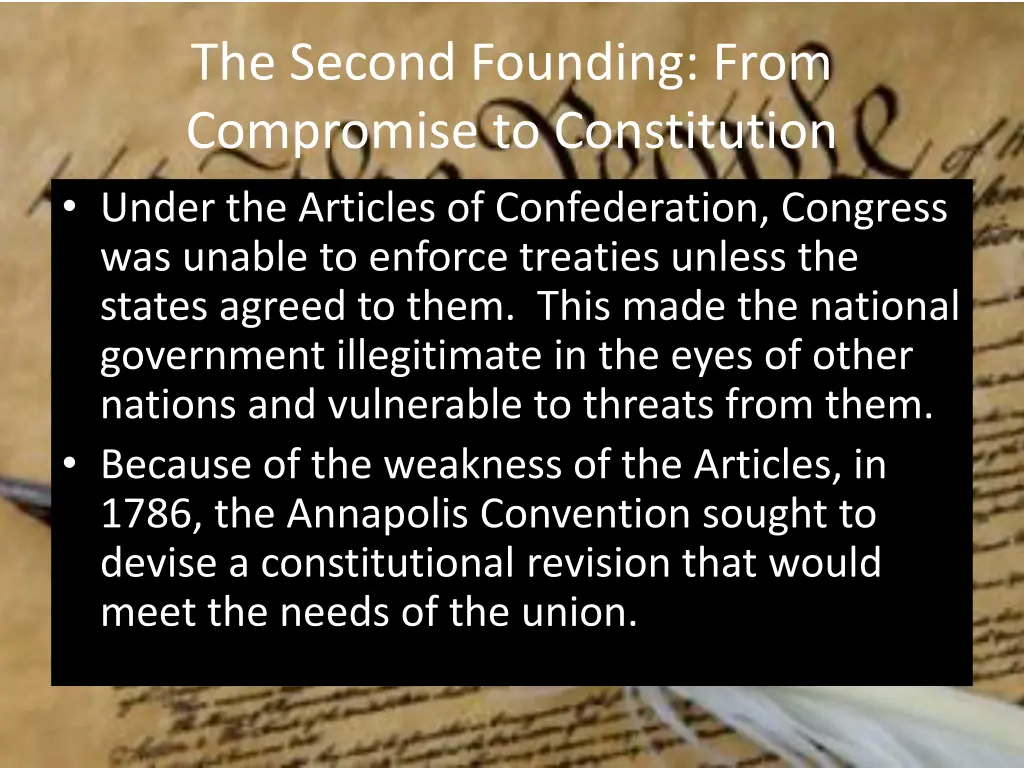 the second founding from compromise