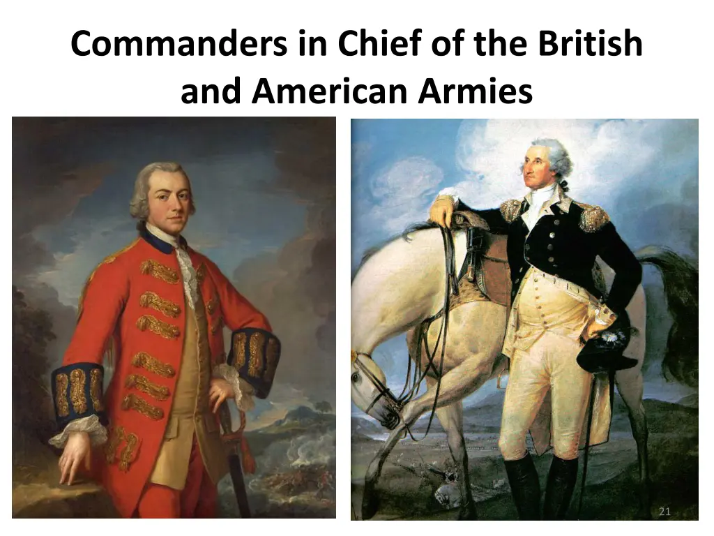 commanders in chief of the british and american