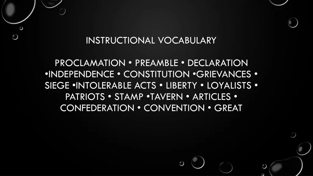 instructional vocabulary