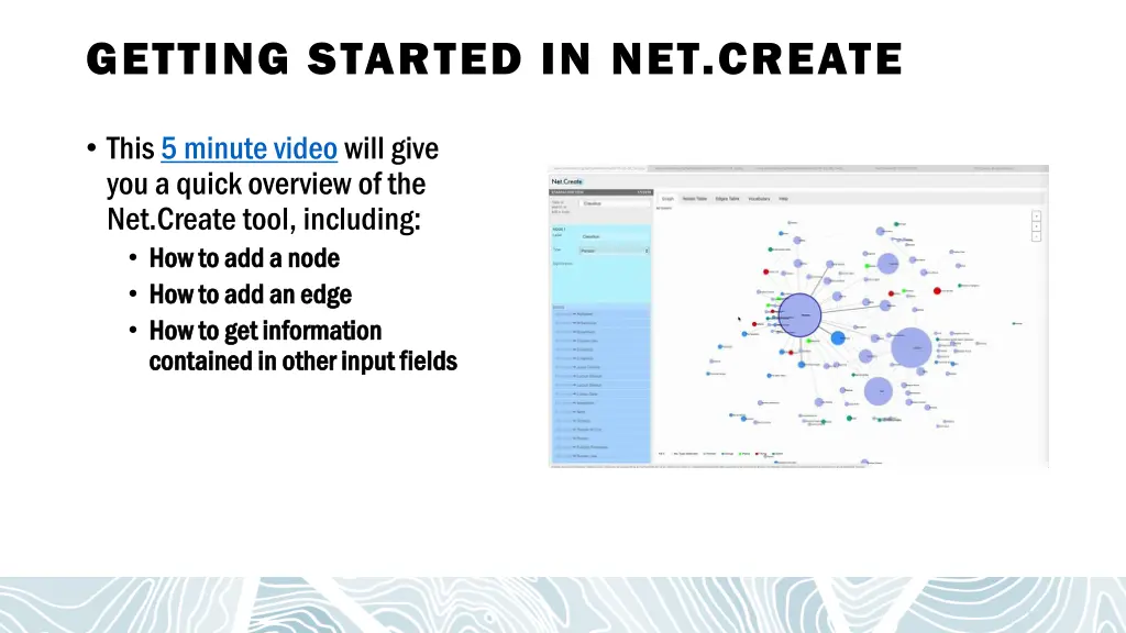 getting started in net create