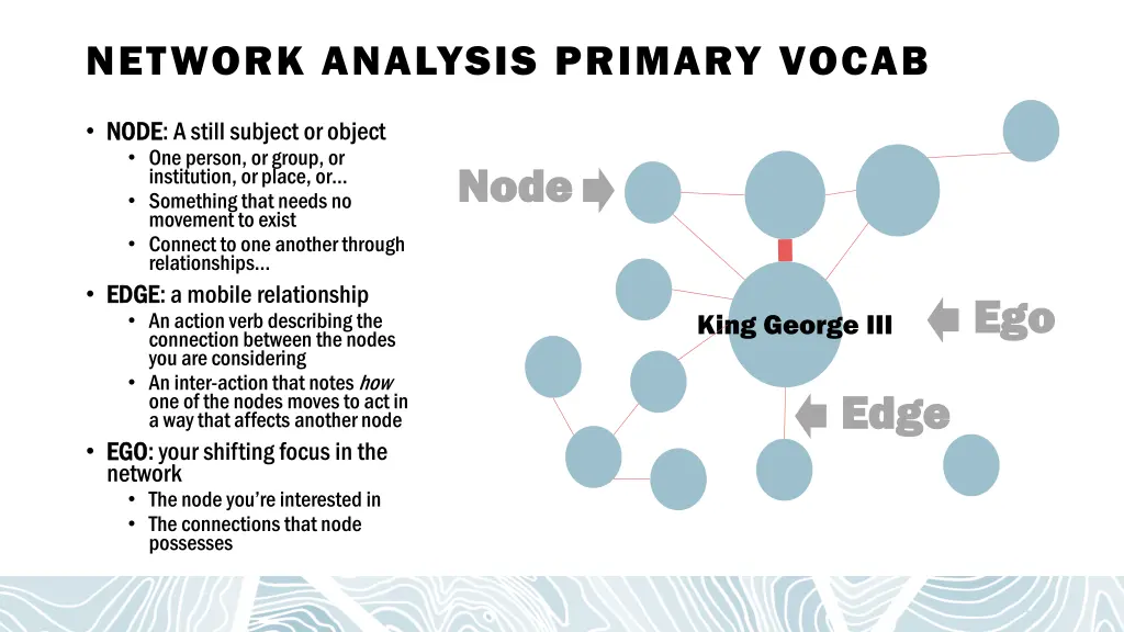 network analysis primary vocab