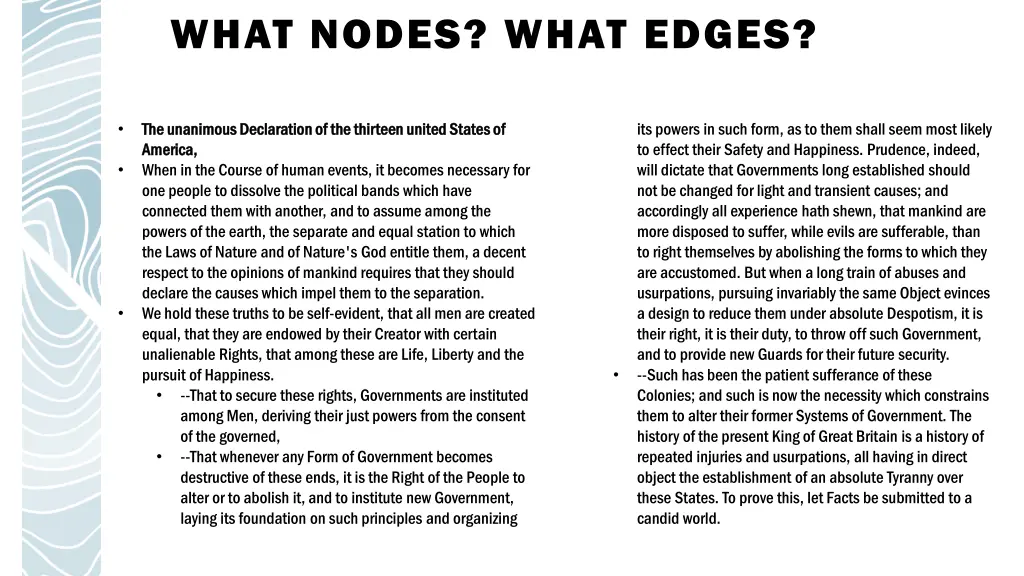 what nodes what edges