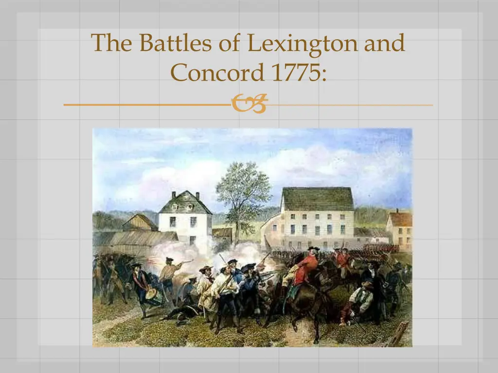 the battles of lexington and concord 1775