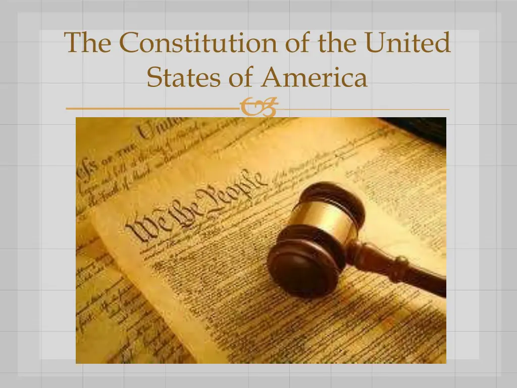 the constitution of the united states of america