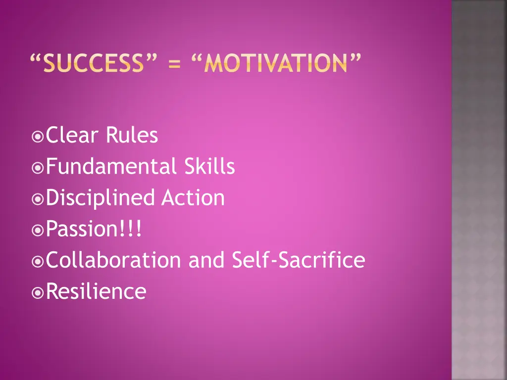 success motivation