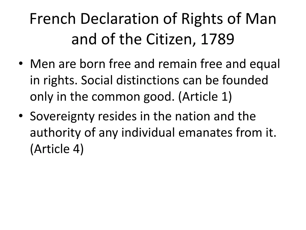 french declaration of rights