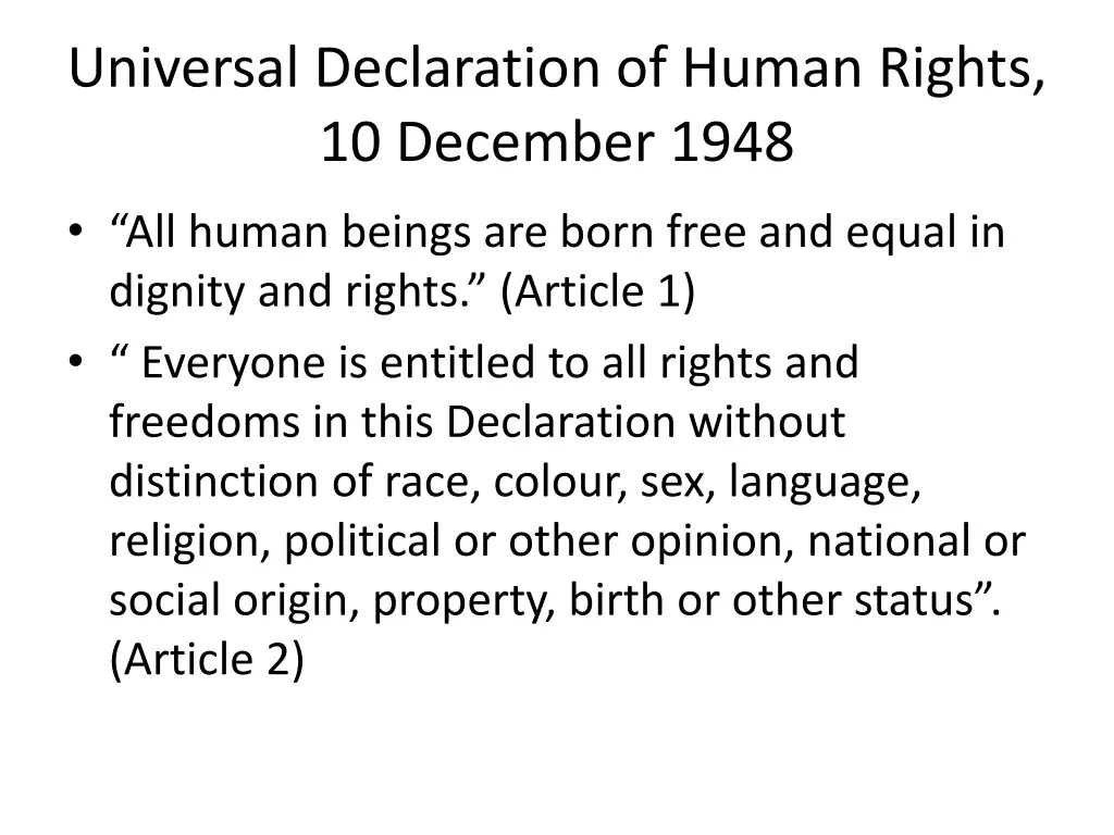 universal declaration of human rights 10 december