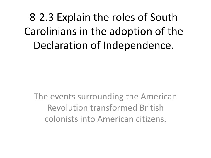 8 2 3 explain the roles of south carolinians