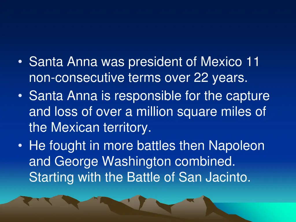 santa anna was president of mexico