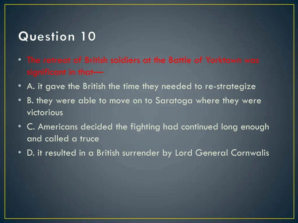 question 10