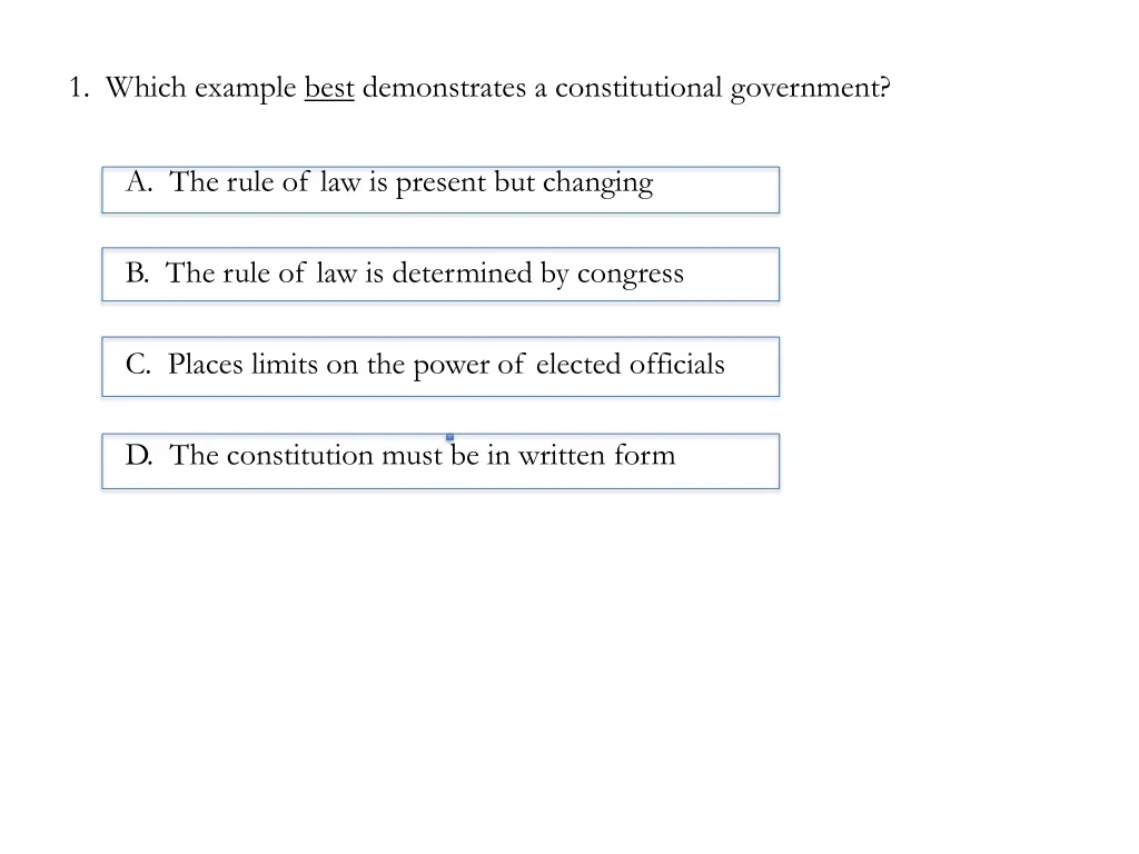 1 which example best demonstrates