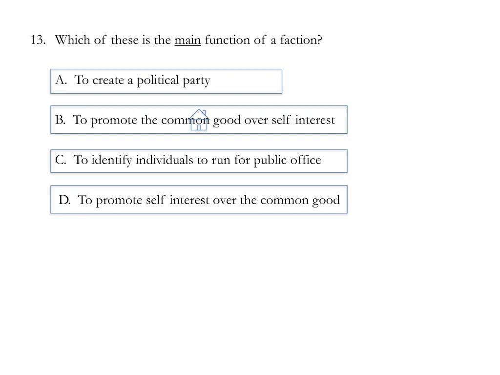 13 which of these is the main function