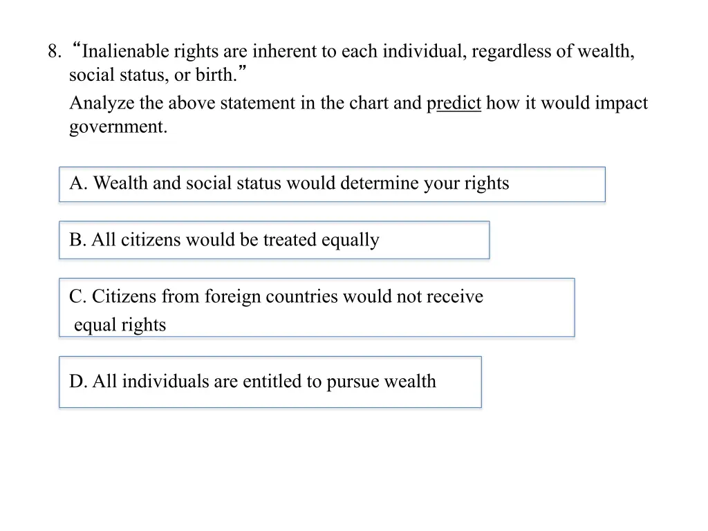 8 inalienable rights are inherent to each