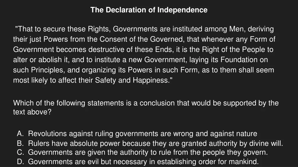 the declaration of independence