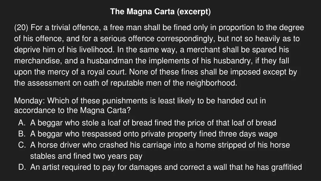 the magna carta excerpt