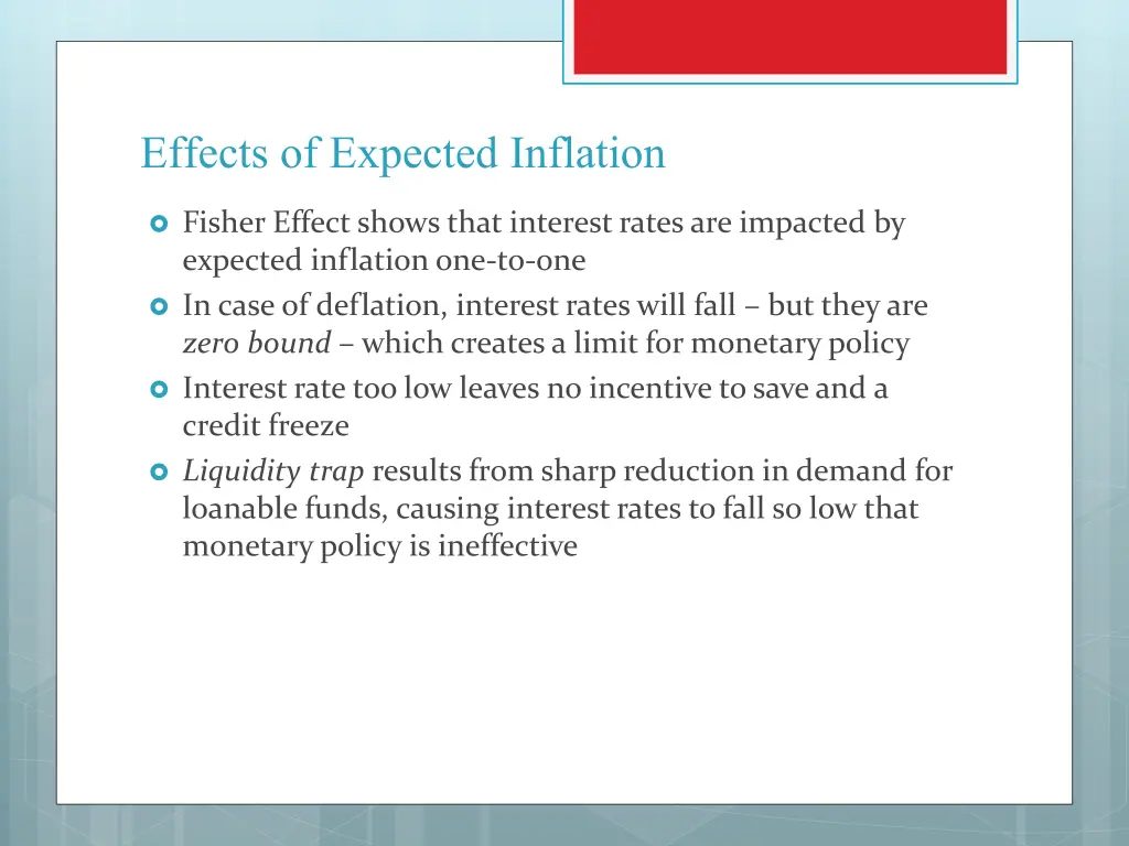 effects of expected inflation