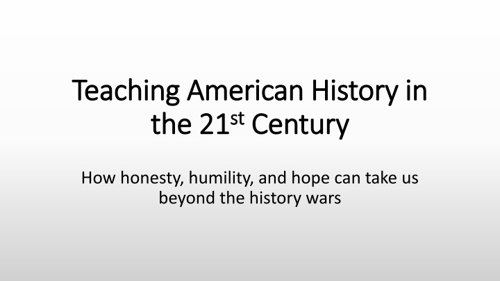 teaching american history in teaching american