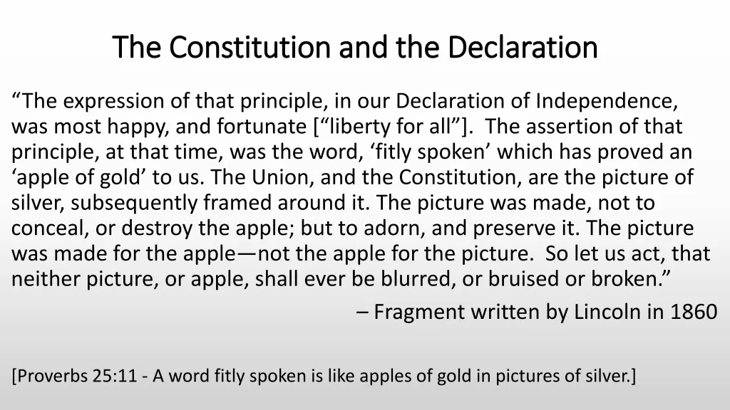 the constitution and the declaration