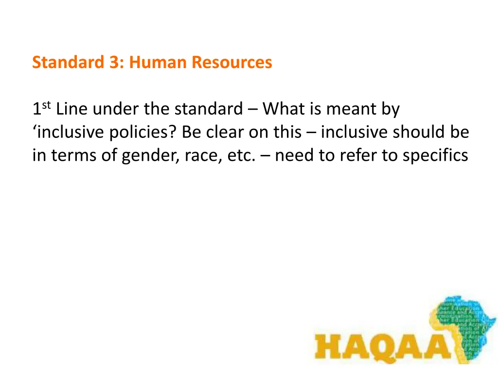 standard 3 human resources