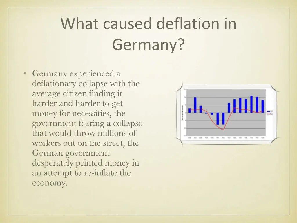 what caused deflation in germany