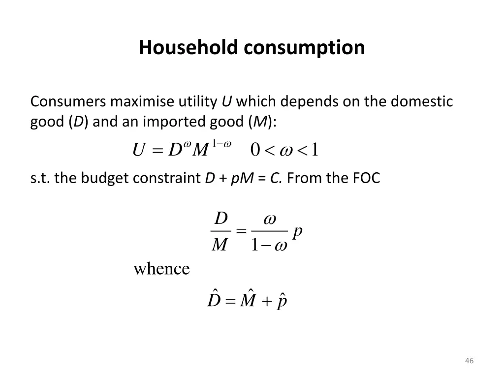 household consumption