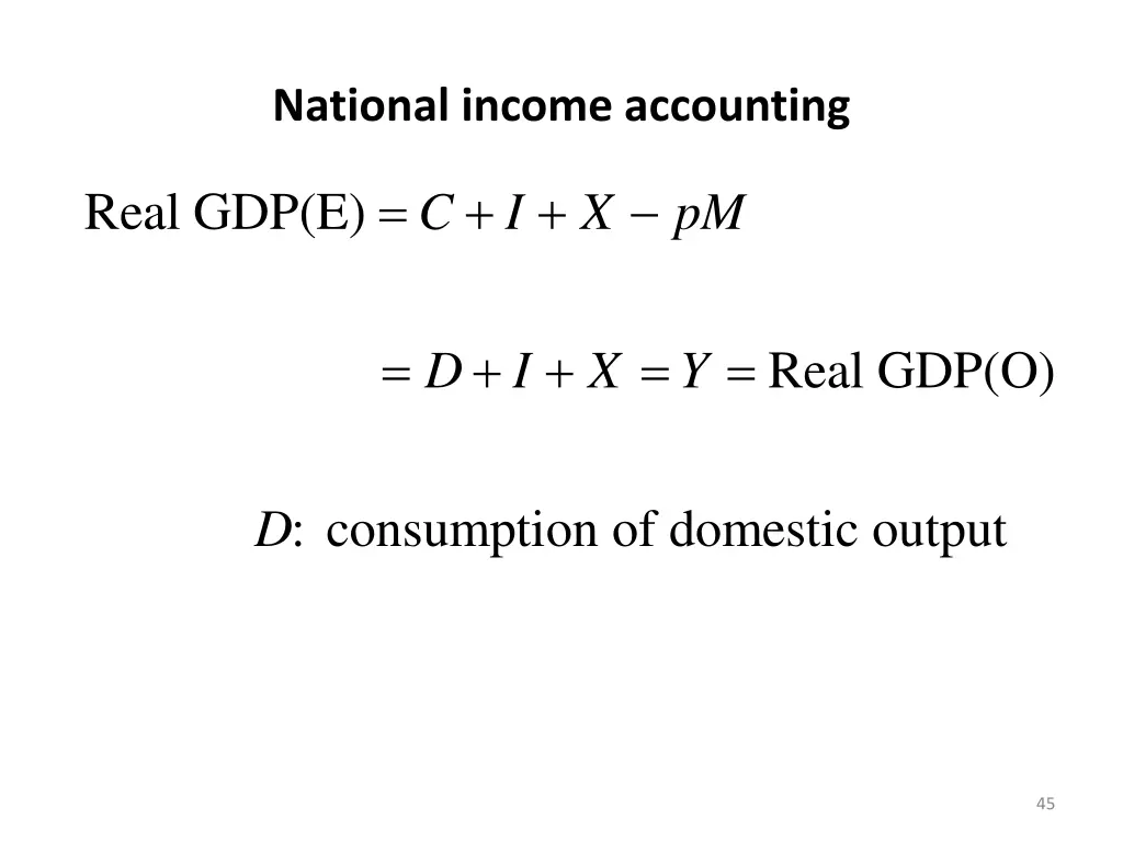 national income accounting