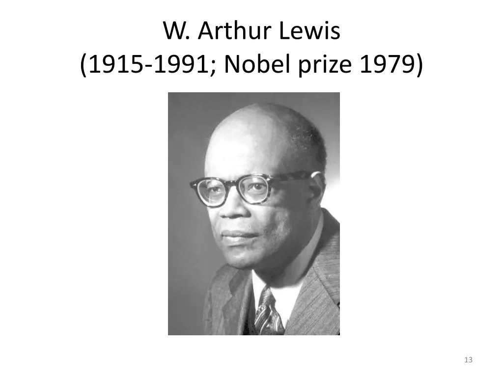 w arthur lewis 1915 1991 nobel prize 1979