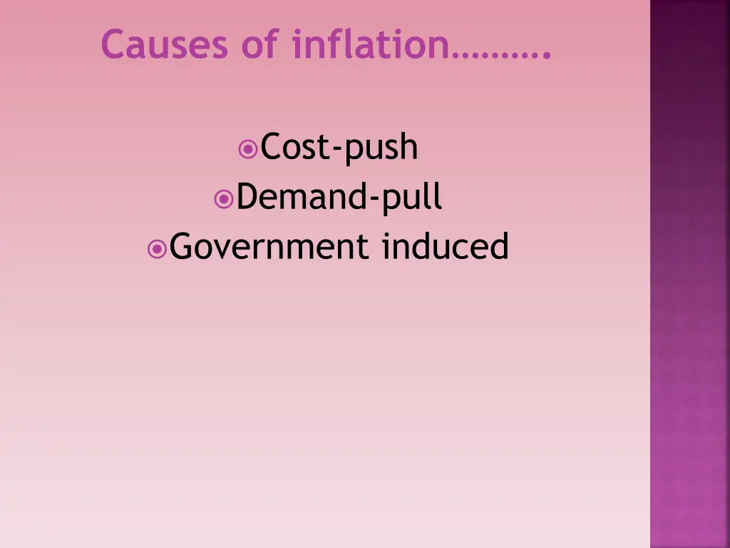 causes of inflation