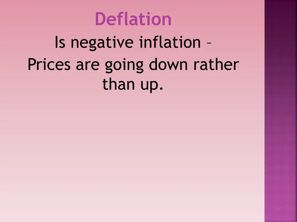 deflation