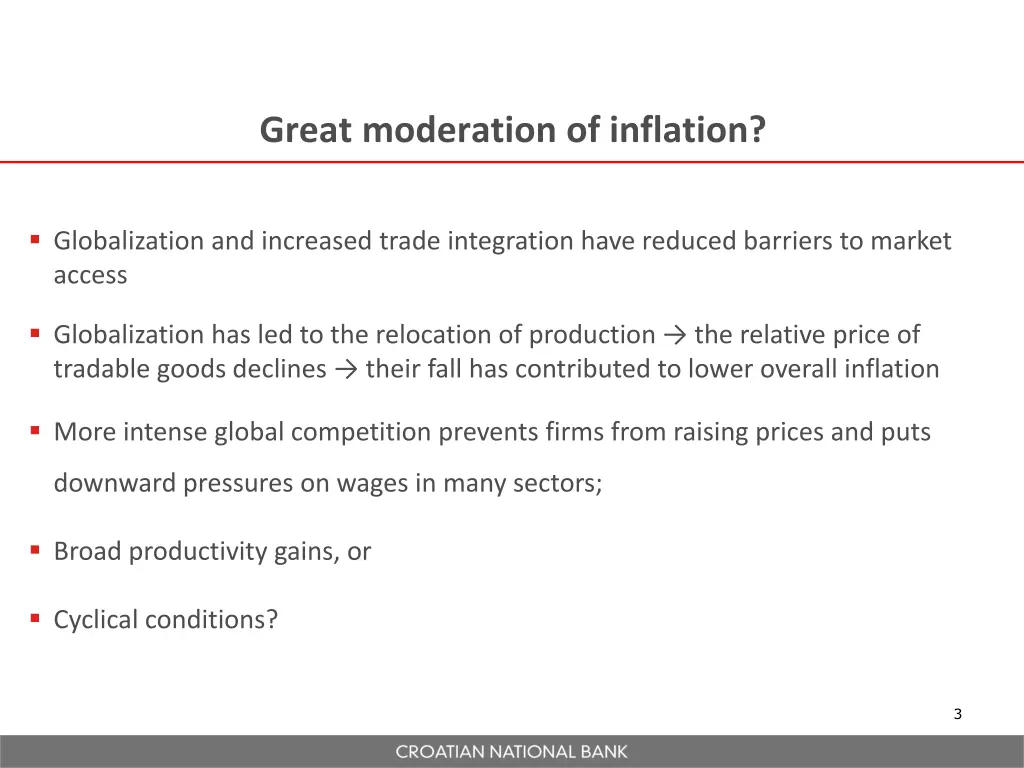 great moderation of inflation