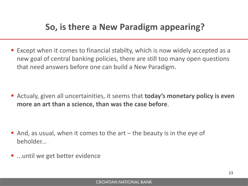 so is there a new paradigm appearing