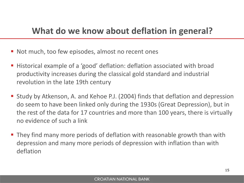 what do we know about deflation in general