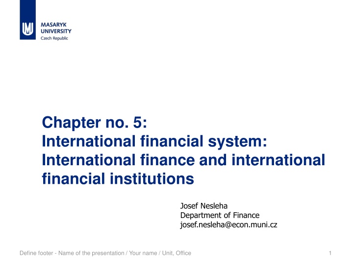 chapter no 5 international financial system