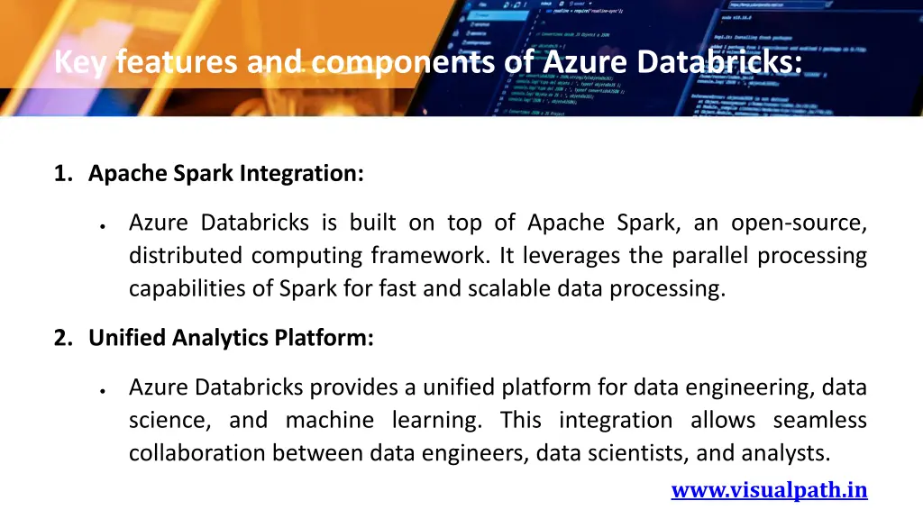 key features and components of azure databricks