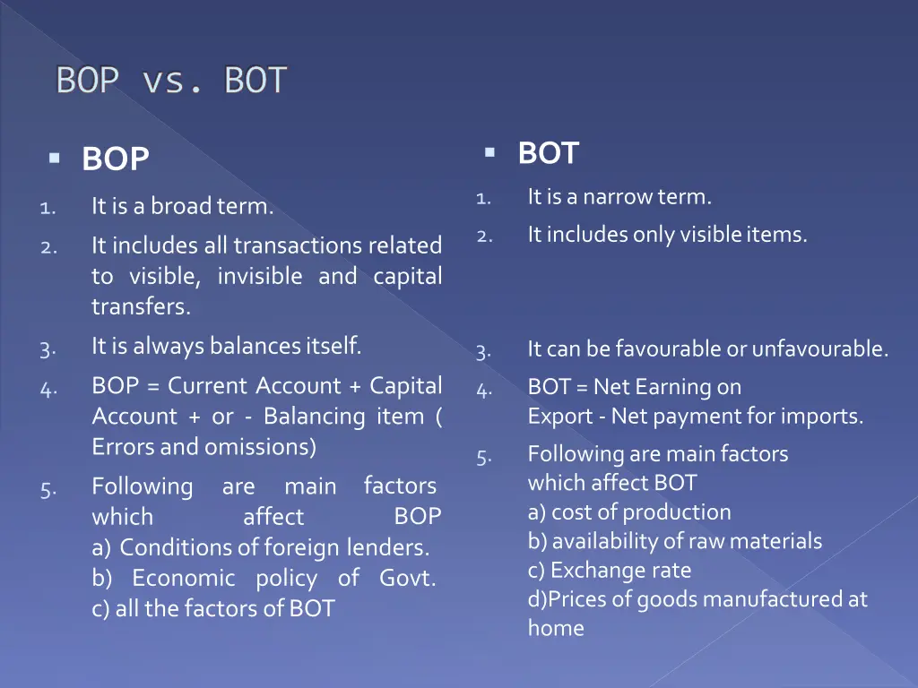 bop vs bot